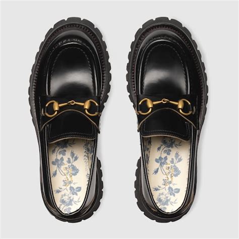 gucci bit lug sole loafer women|Gucci lug sole horsebit loafer.